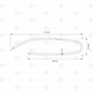 ALM-300. Bastón / Sacudidor redondo curvo adaptable a vendimiadoras Alma: SELECTA 3.4.5 2015, SELECTA 3.1.2.3 2015, SELECTA 3-13, SELECTA 3 IT 13, SELECTA 3 2014. Adaptable a: 560300