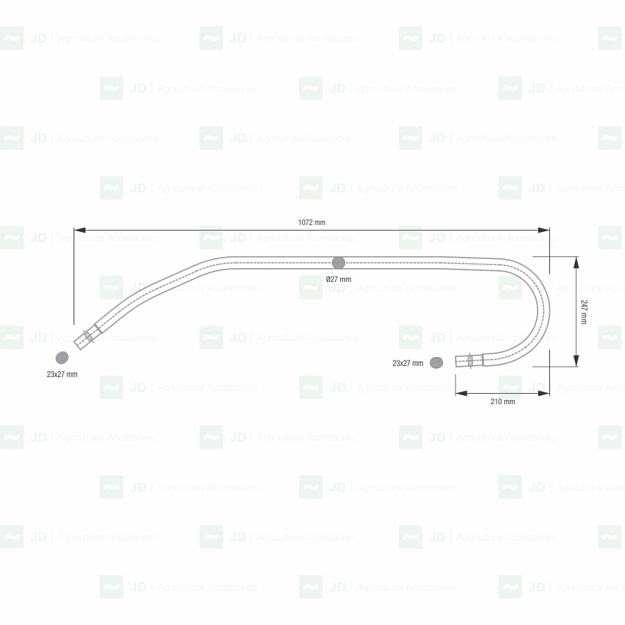 PELL-233. Bastón / Sacudidor adaptable a vendimiadoras Pellenc STD 3200, 4380, 3100, 3200, 3050, 4390, 8390, 3140, 4460, 3125, 4420. Adaptable a: 4224223, 883938602