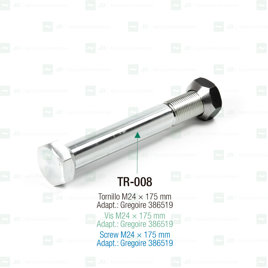 Tornillo M24 × 175 mm Adapt. Gregoire 386519