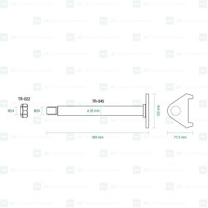Tornillo M24 x 284 mm